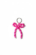PINK BOW 🎀 pony bead keychain