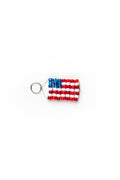 American Flag Beaded Keychain 🇺🇸