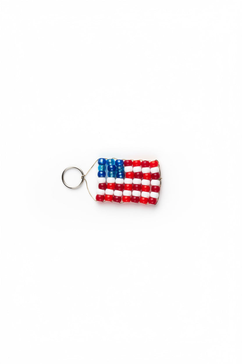 American Flag Beaded Keychain 🇺🇸